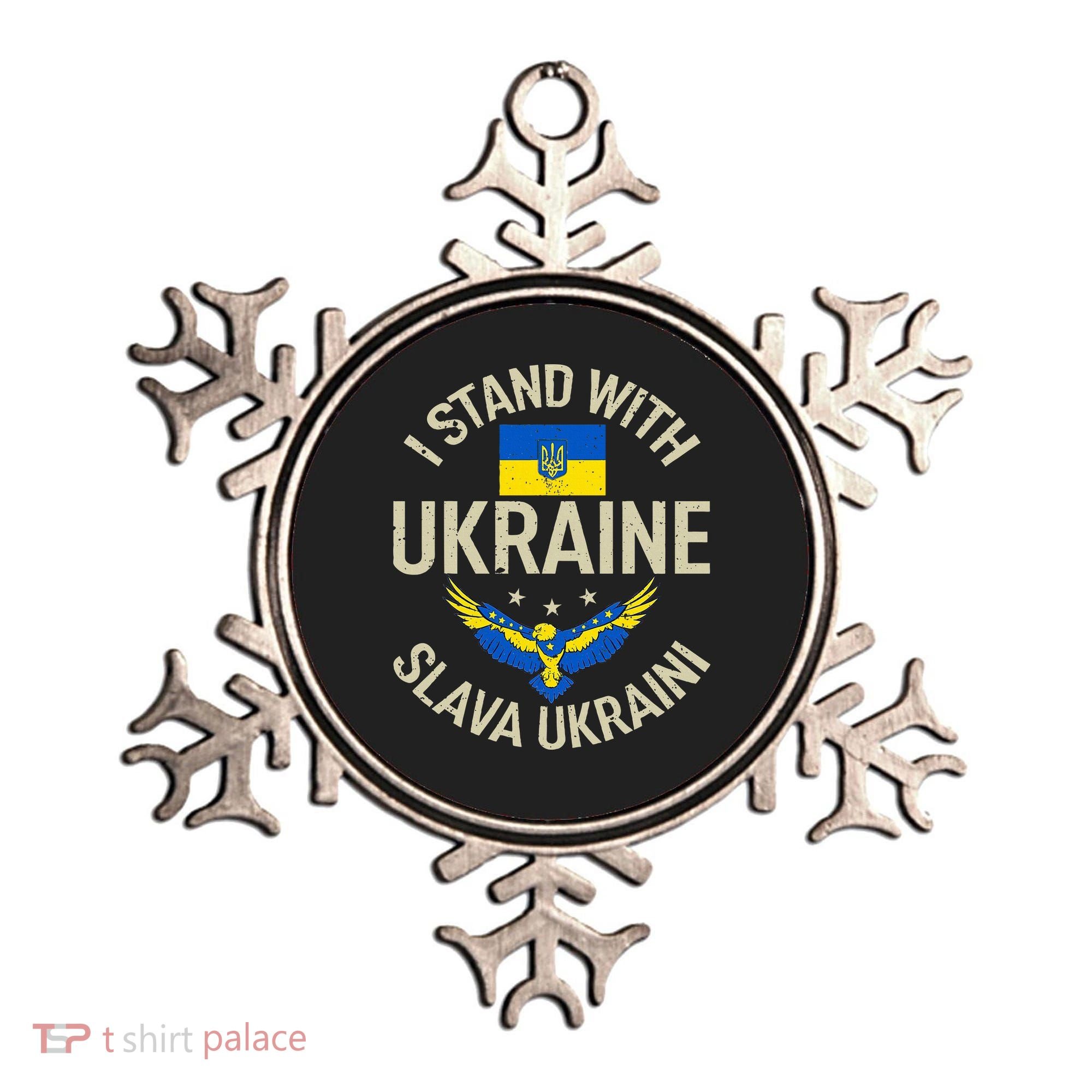 I Stand With Ukraine Slava Ukraini Glory To Ukraine Support Ornament