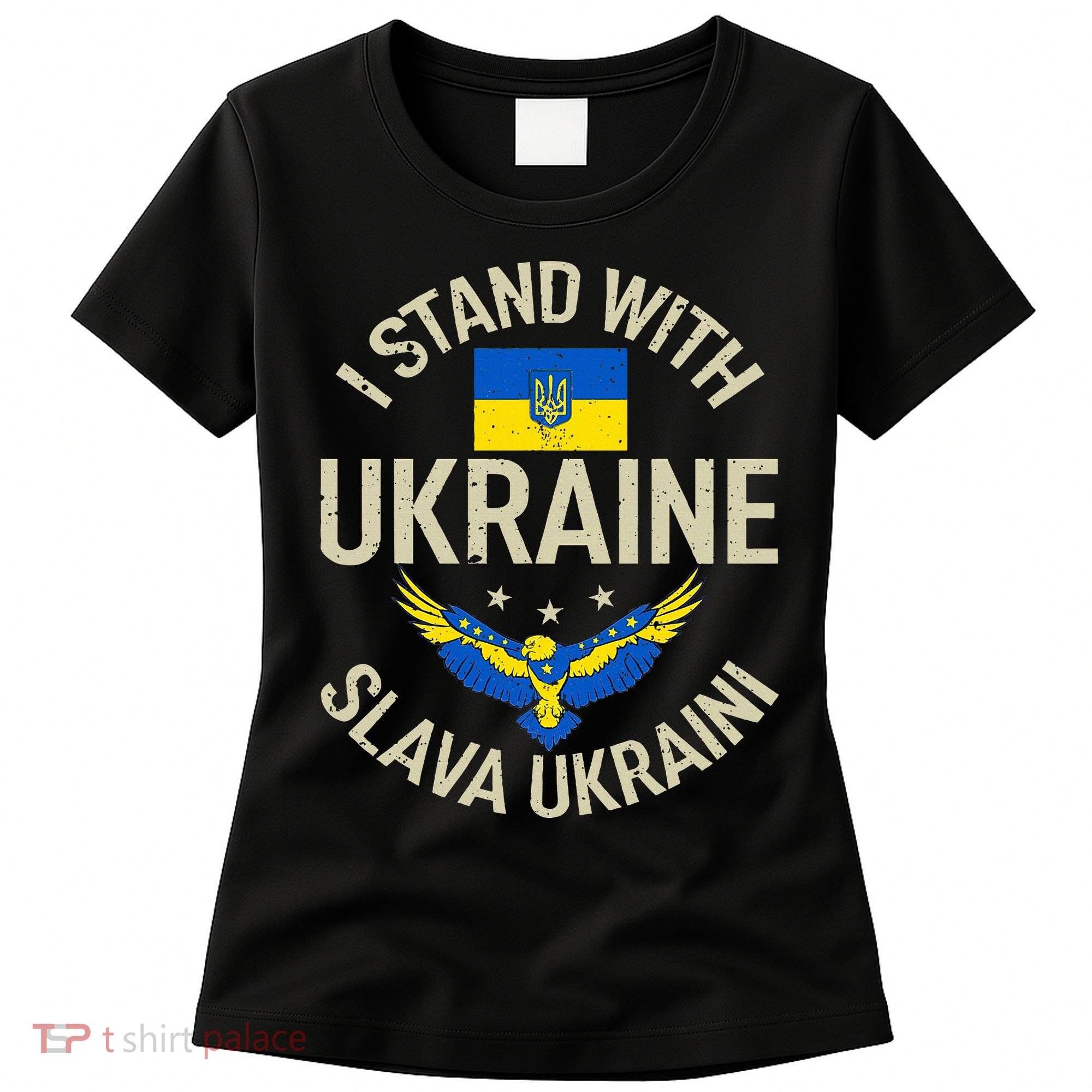 I Stand With Ukraine Slava Ukraini Glory To Ukraine Support Women's T-Shirt