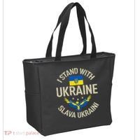 I Stand With Ukraine Slava Ukraini Glory To Ukraine Support Tote Bag thumb 2