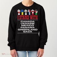 I Stand With Canada Greenland Mexico Panama Gaza Ukraine Women's Sweatshirt thumb 0