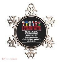 I Stand With Canada Greenland Mexico Panama Gaza Ukraine Ornament thumb 0