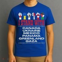 I Stand With Canada Greenland Mexico Panama Gaza Ukraine T-Shirt thumb 3