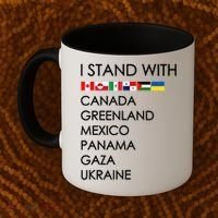 I Stand With Canada Greenland Mexico Panama Gaza Ukraine Coffee Mug thumb 2