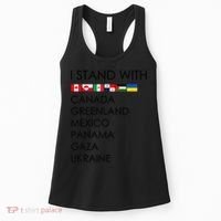 I Stand With Canada Greenland Mexico Panama Gaza Ukraine Women's Tank Top thumb 0