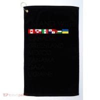 I Stand With Canada Greenland Mexico Panama Gaza Ukraine Golf Towel thumb 0