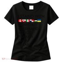 I Stand With Canada Greenland Mexico Panama Gaza Ukraine Women's T-Shirt thumb 0