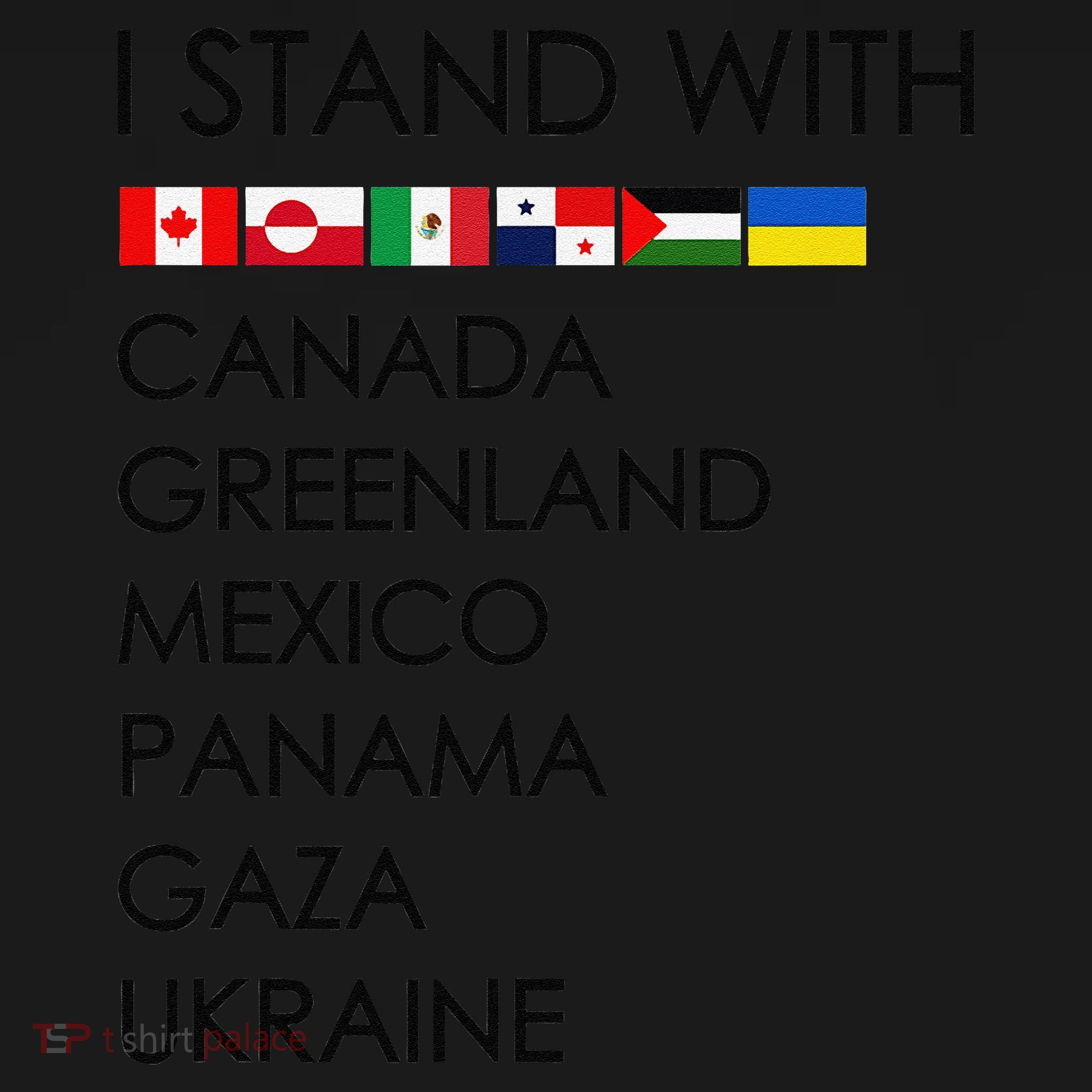 I Stand With Canada Greenland Mexico Panama Gaza Ukraine Kids Sweatshirt