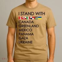 I Stand With Canada Greenland Mexico Panama Gaza Ukraine T-Shirt thumb 3