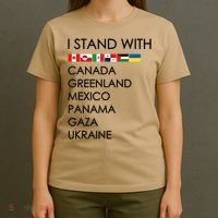 I Stand With Canada Greenland Mexico Panama Gaza Ukraine T-Shirt thumb 4