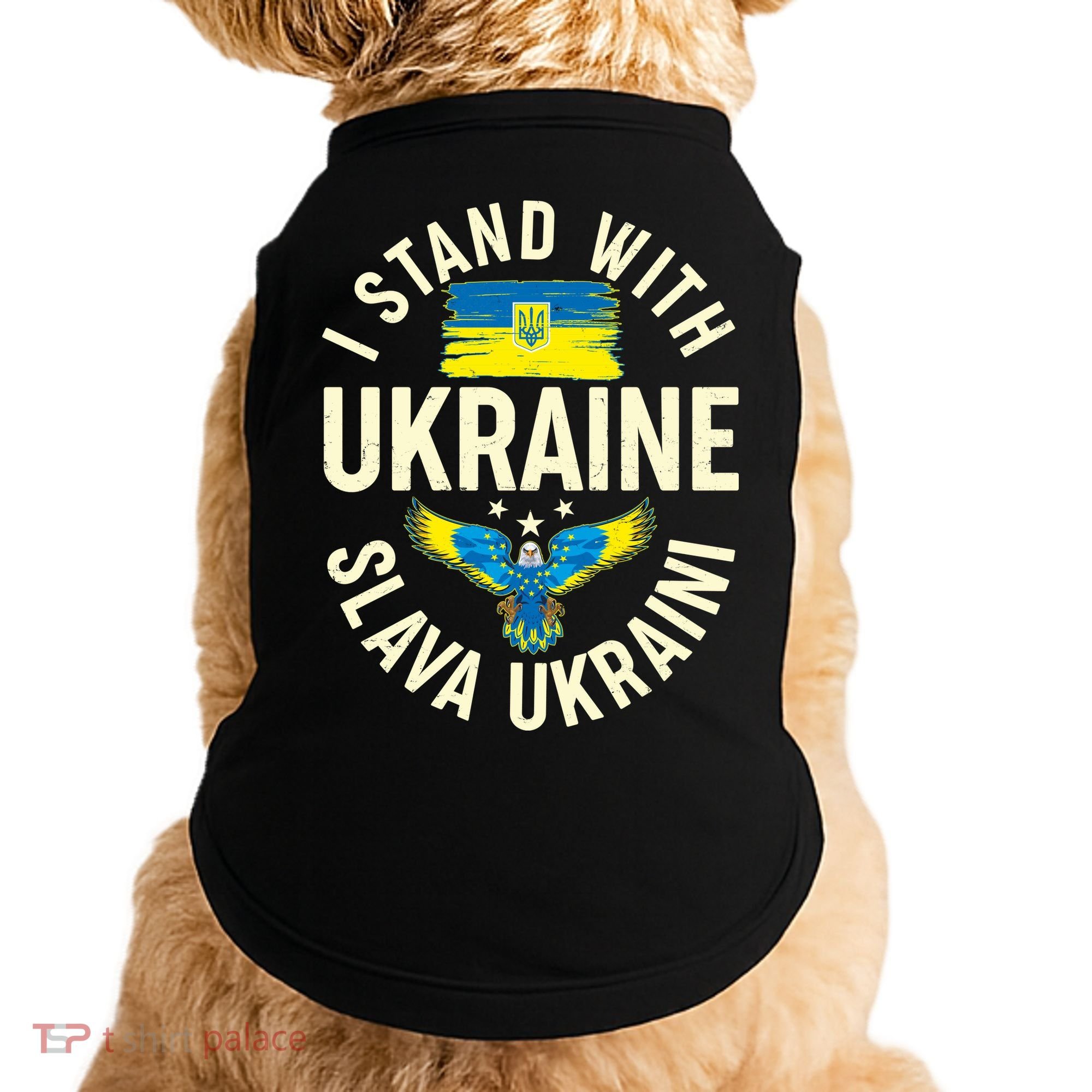 I Stand With Ukraine Slava Ukraini Doggie Tank