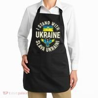 I Stand With Ukraine Slava Ukraini Apron thumb 2