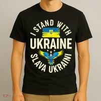 I Stand With Ukraine Slava Ukraini T-Shirt thumb 3