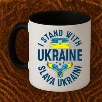I Stand With Ukraine Slava Ukraini Coffee Mug thumb 2