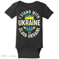 I Stand With Ukraine Slava Ukraini Baby Bodysuit thumb 0