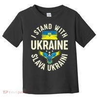 I Stand With Ukraine Slava Ukraini Toddler T-Shirt thumb 0