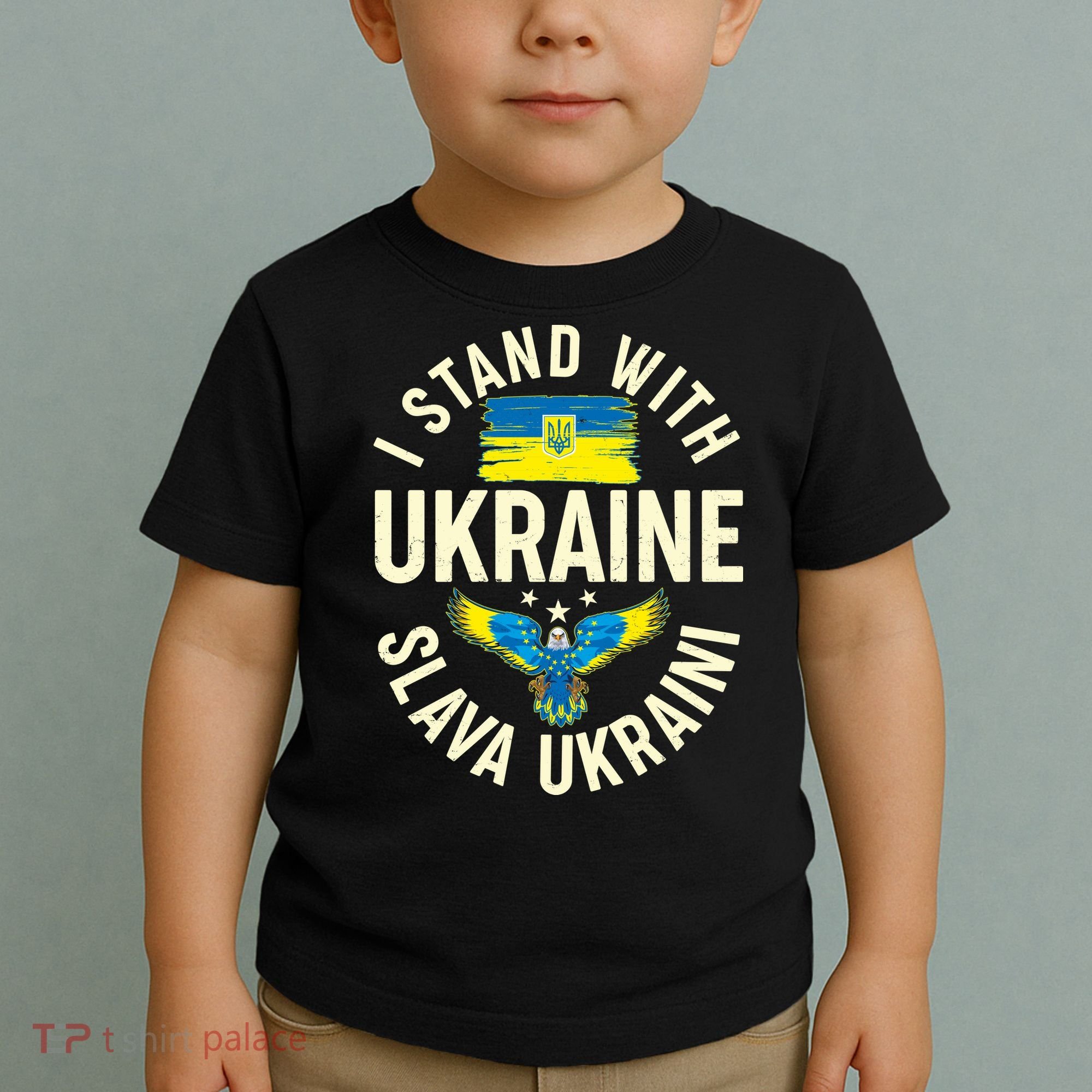 I Stand With Ukraine Slava Ukraini Toddler T-Shirt