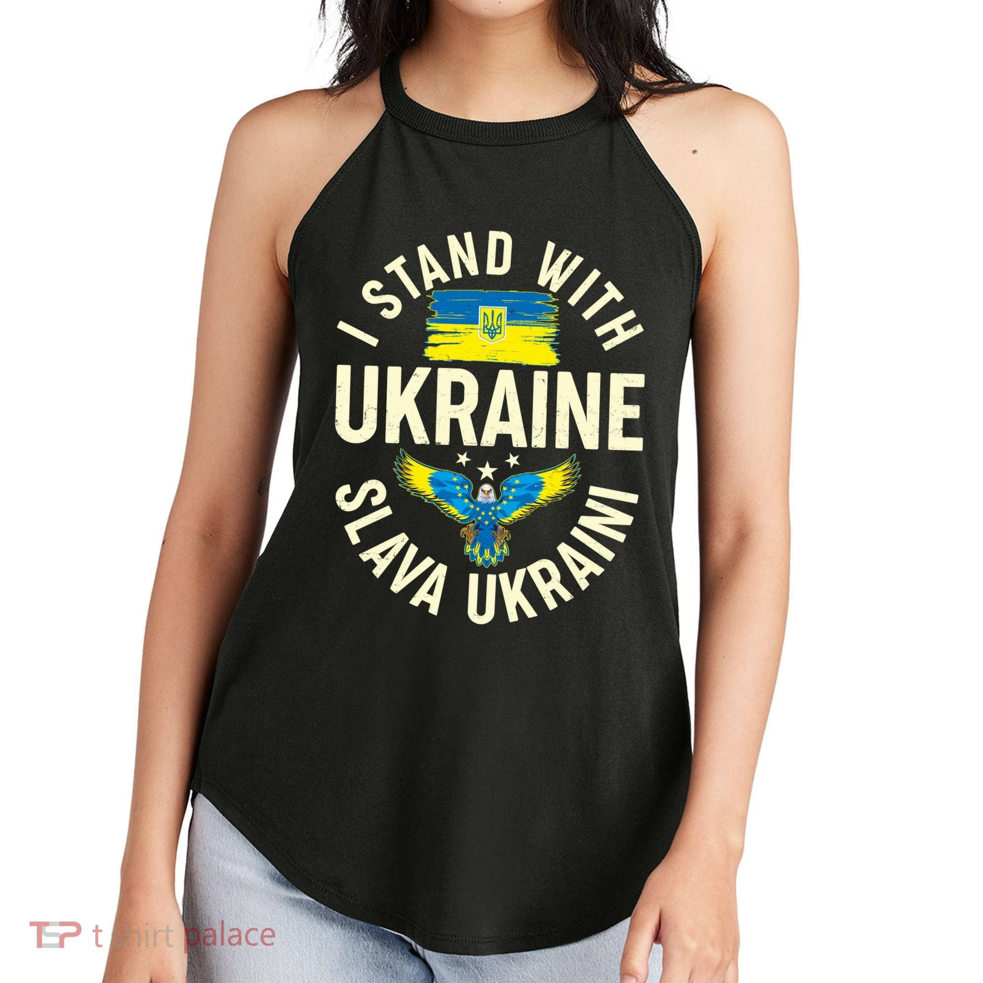 I Stand With Ukraine Slava Ukraini Women's Perfect Tri Rocker Tank