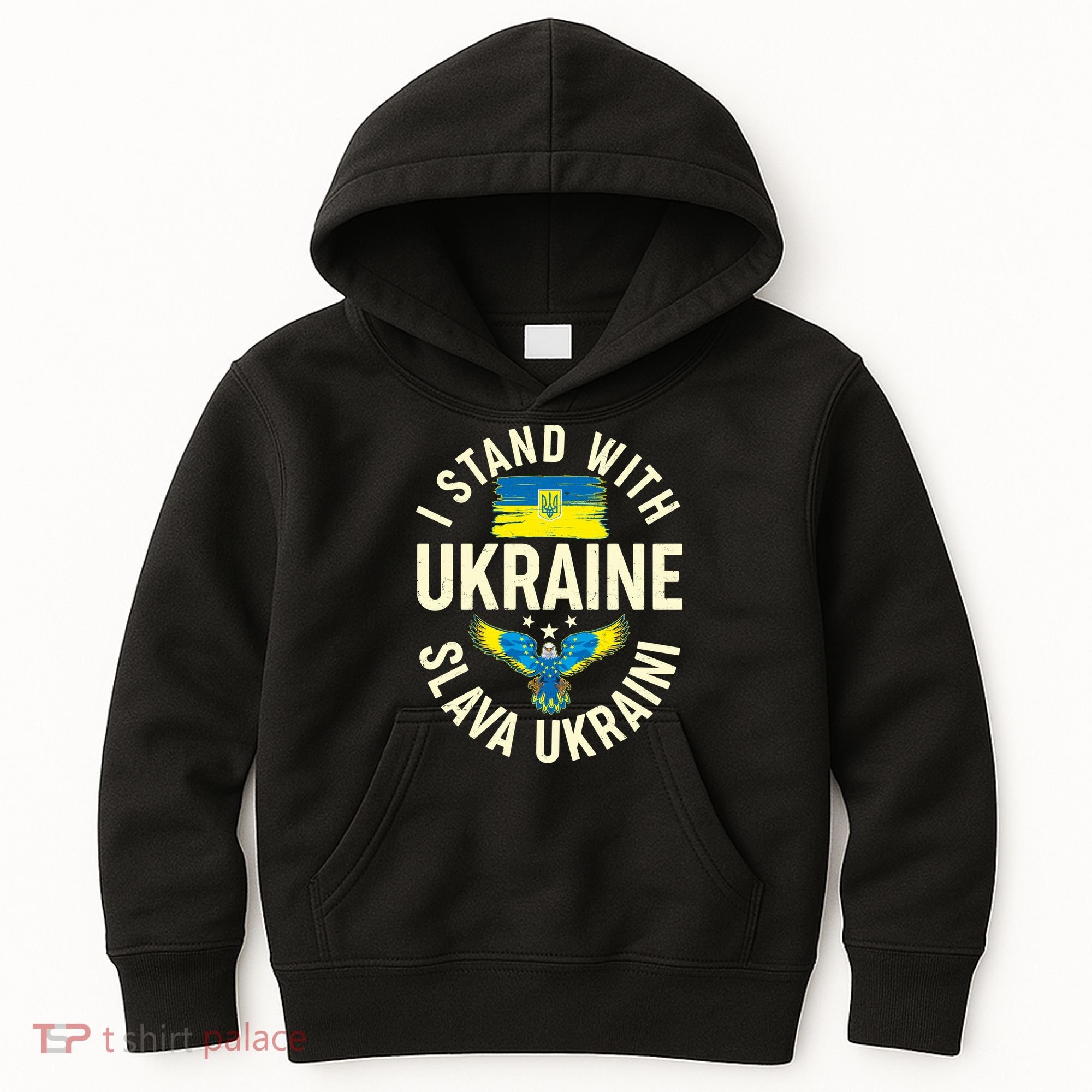 I Stand With Ukraine Slava Ukraini Kids Hoodie