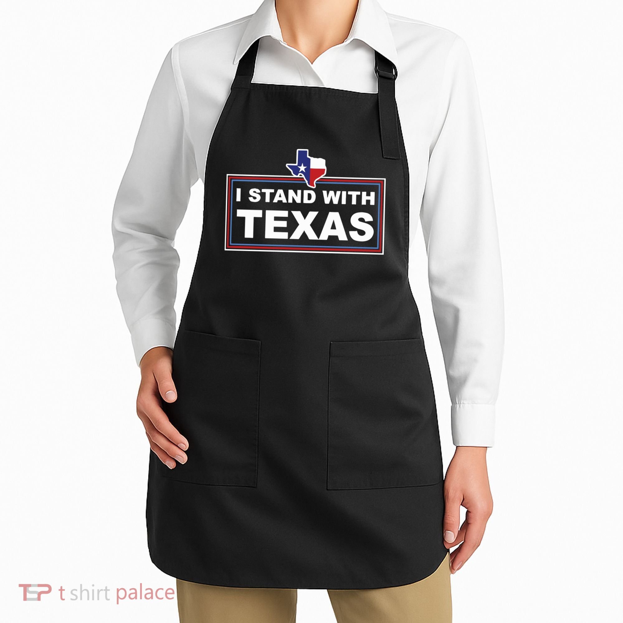 I Stand With Texas Luke Rudkow Apron