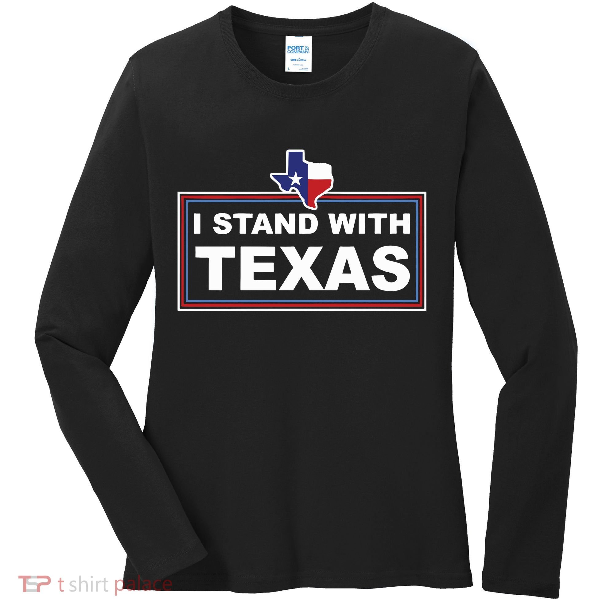 I Stand With Texas Luke Rudkow Women's Long Sleeve Shirt