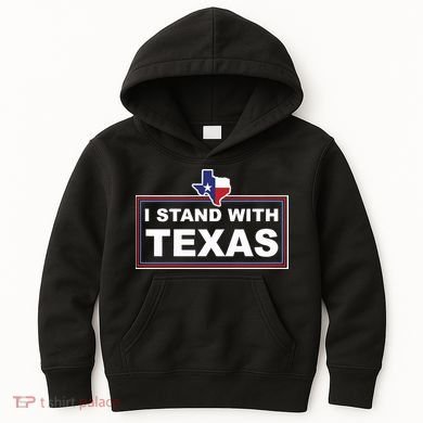 I Stand With Texas Luke Rudkow Kids Hoodie