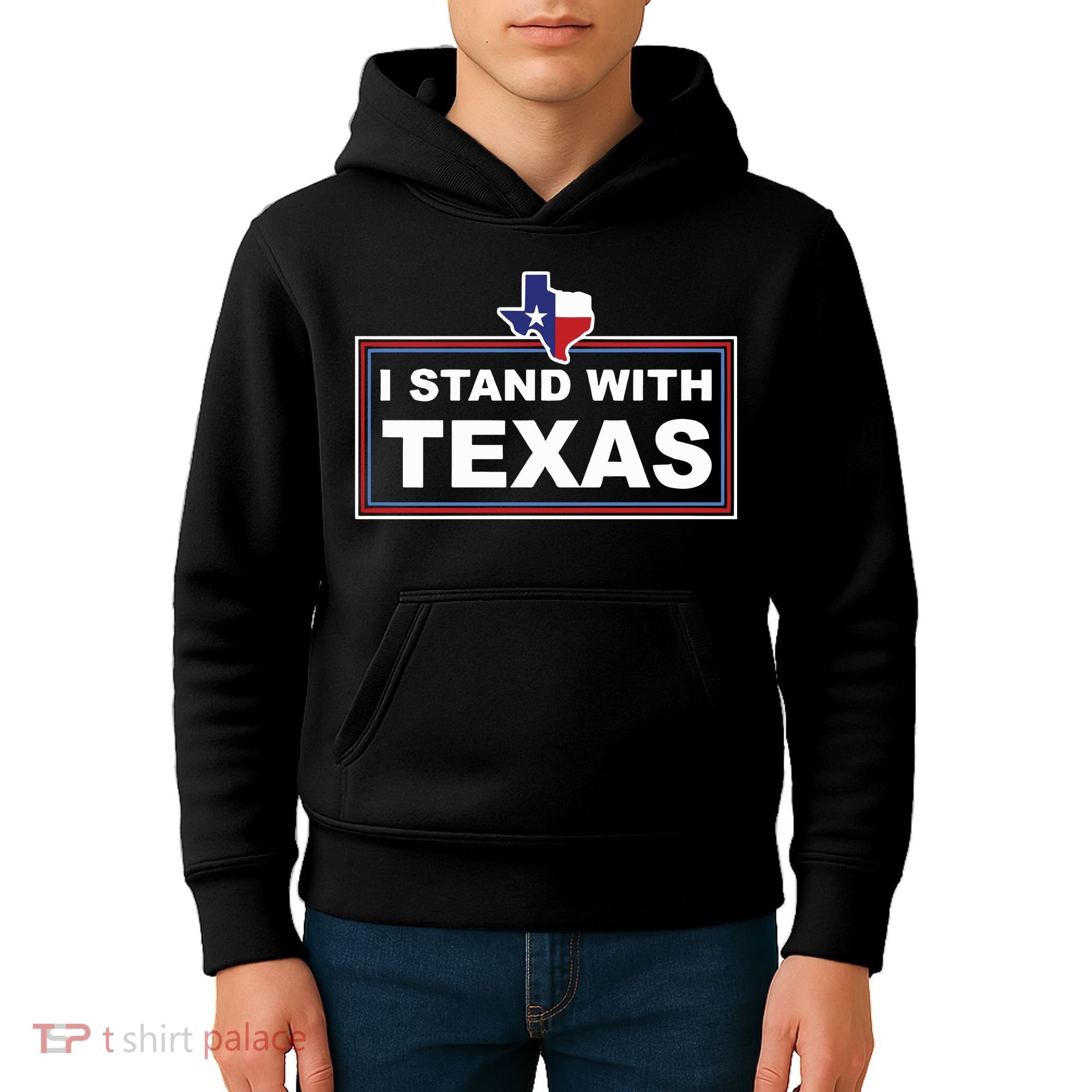 I Stand With Texas Luke Rudkow Kids Hoodie