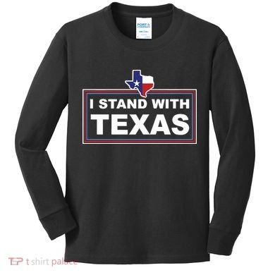 I Stand With Texas Luke Rudkow Kids Long Sleeve Shirt