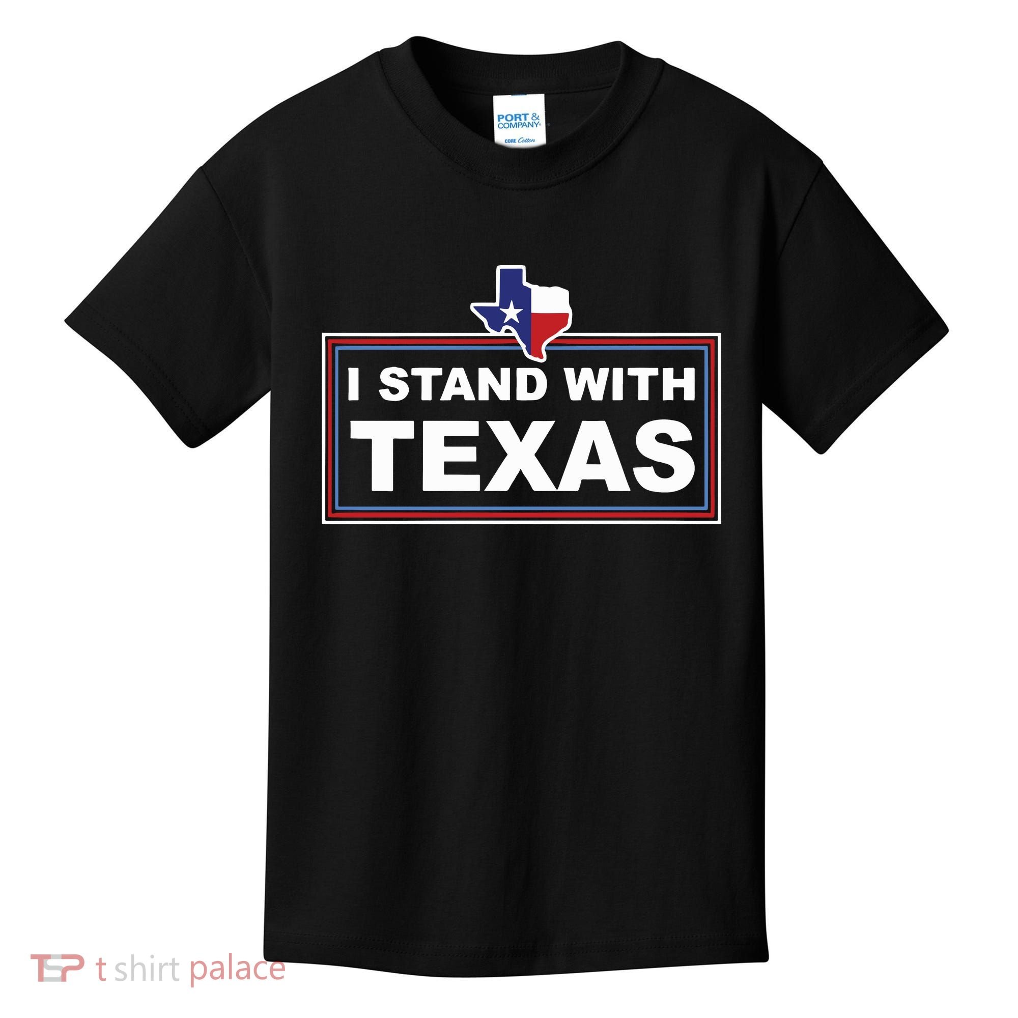 I Stand With Texas Luke Rudkow Kids T-Shirt