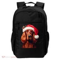 Irish Setter With Santa Hat Christmas Dog Owner Lover Mom Gift Backpack thumb 0