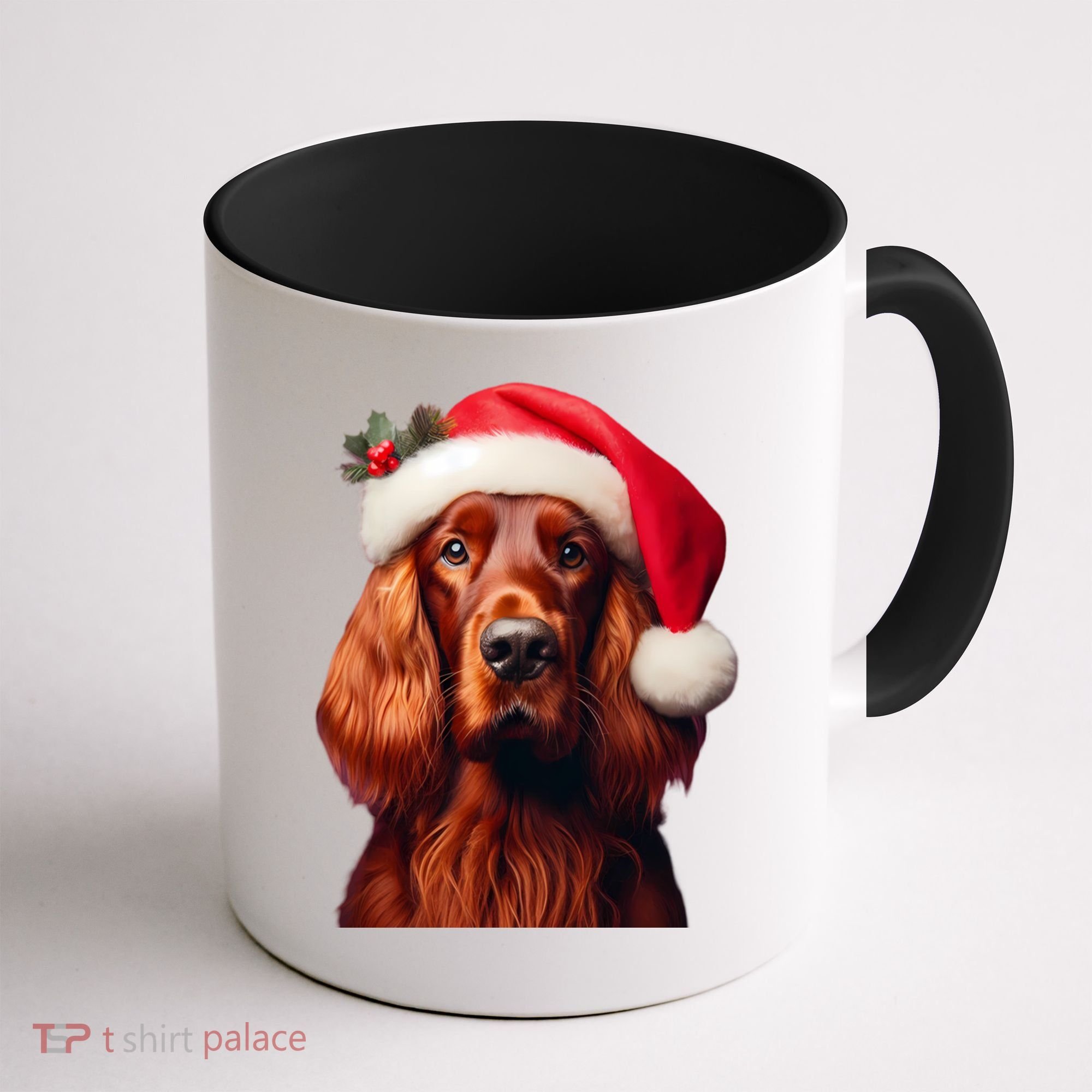 Irish Setter With Santa Hat Christmas Dog Owner Lover Mom Gift Coffee Mug
