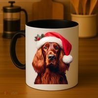 Irish Setter With Santa Hat Christmas Dog Owner Lover Mom Gift Coffee Mug thumb 4