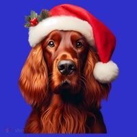 Irish Setter With Santa Hat Christmas Dog Owner Lover Mom Gift Coaster thumb 2