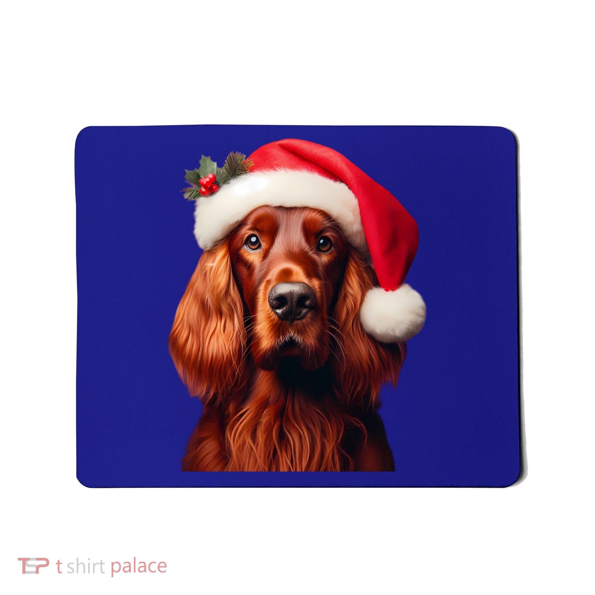 Irish Setter With Santa Hat Christmas Dog Owner Lover Mom Gift Mousepad
