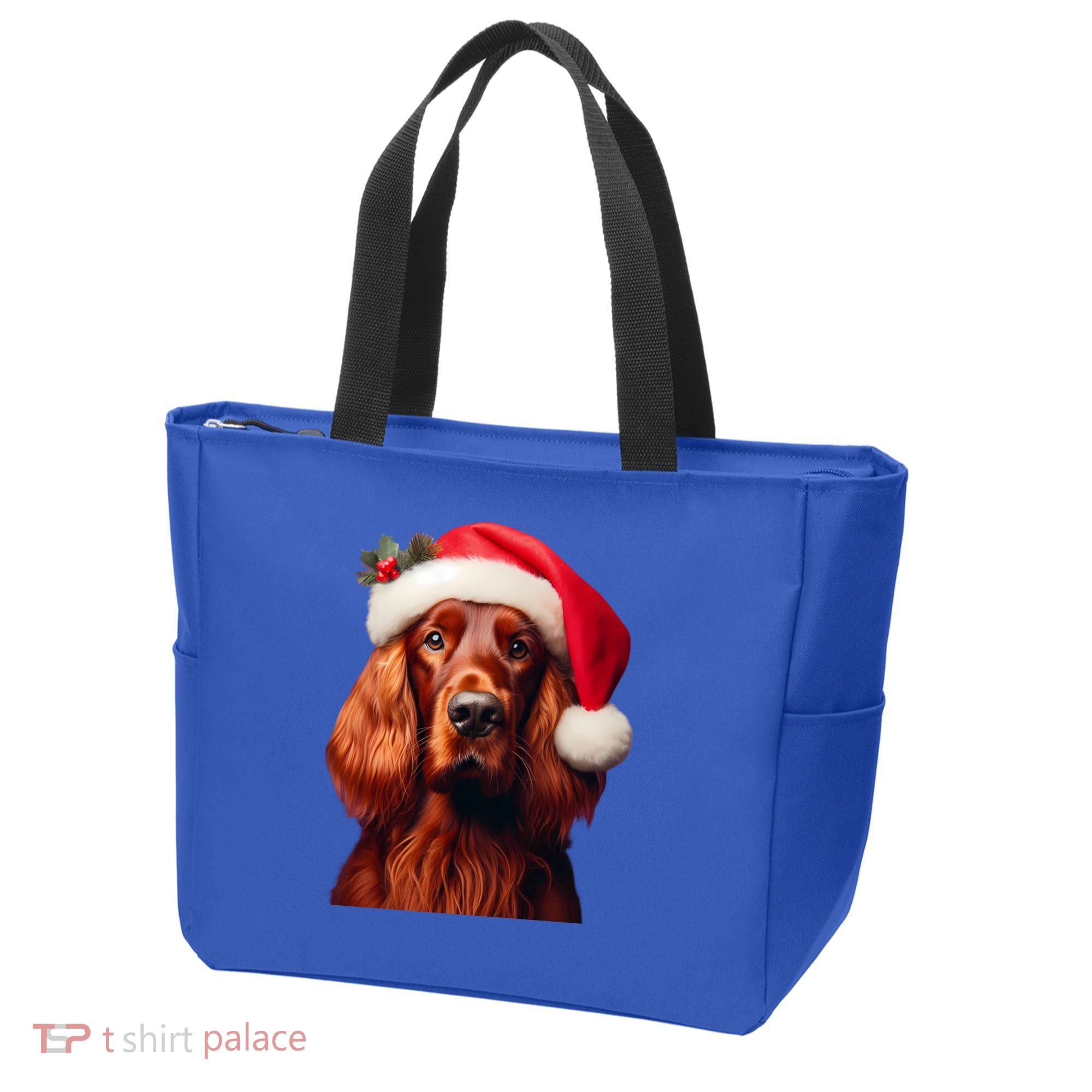 Irish Setter With Santa Hat Christmas Dog Owner Lover Mom Gift Tote Bag