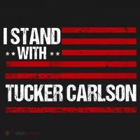 I Stand With Tucker Carlson Vintage American Flag T-Shirt thumb 7