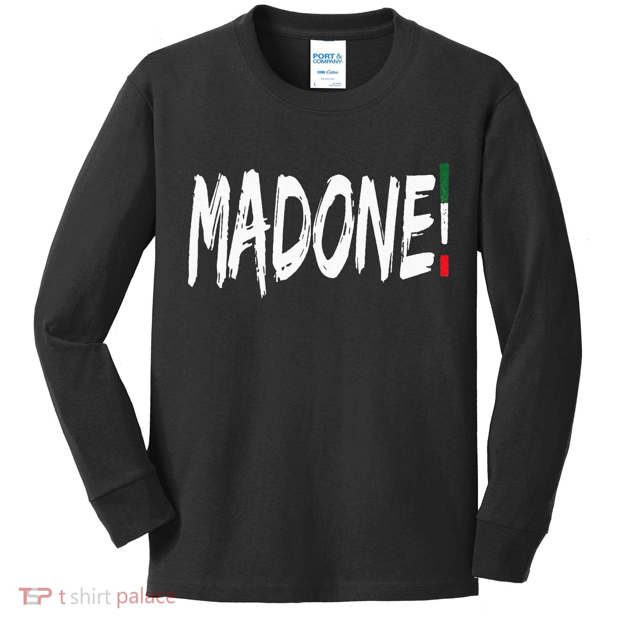 Italian Slang Word Madone Kids Long Sleeve Shirt