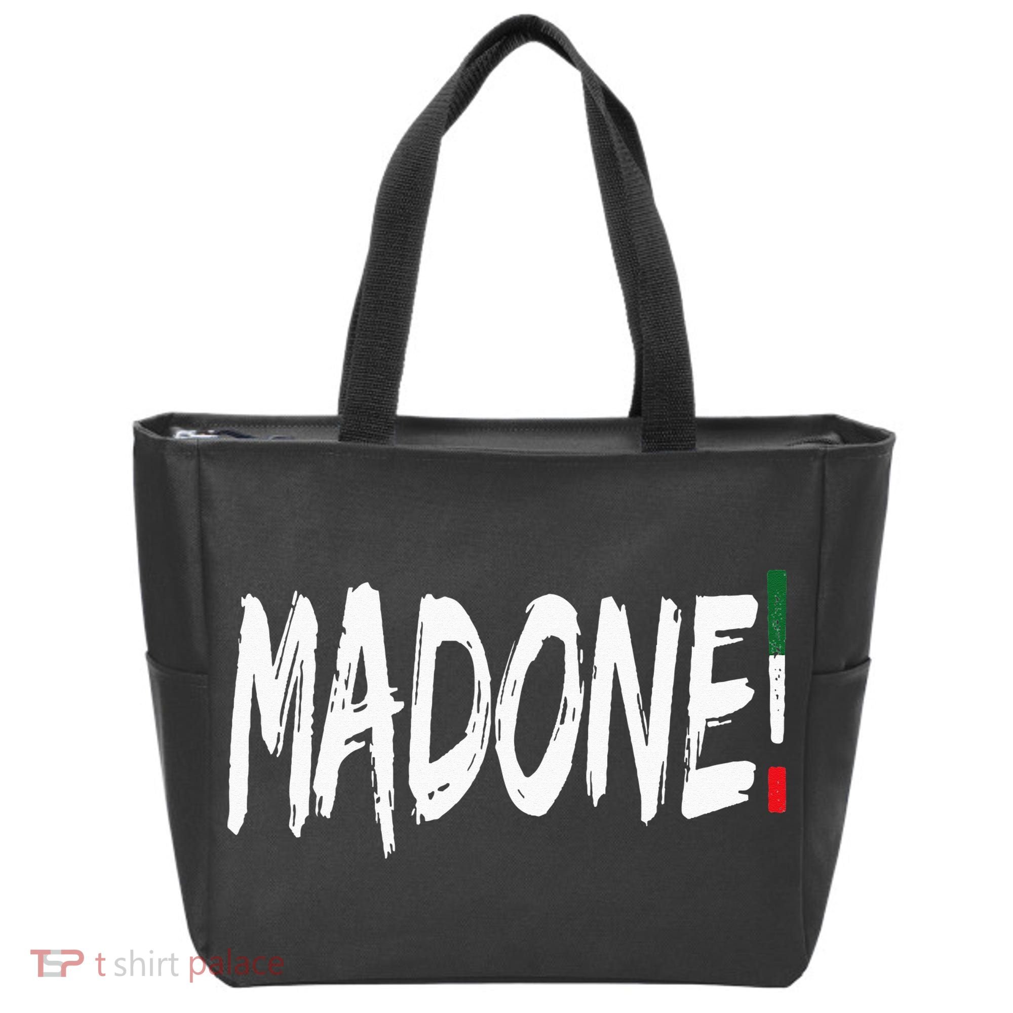 Italian Slang Word Madone Tote Bag