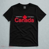 I Stand With Je Soutiens Le Canada English French T-Shirt thumb 5
