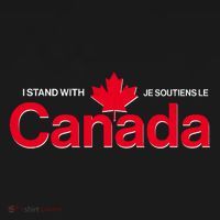 I Stand With Je Soutiens Le Canada English French T-Shirt thumb 7