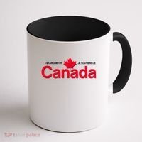 I Stand With Je Soutiens Le Canada English French Coffee Mug thumb 1
