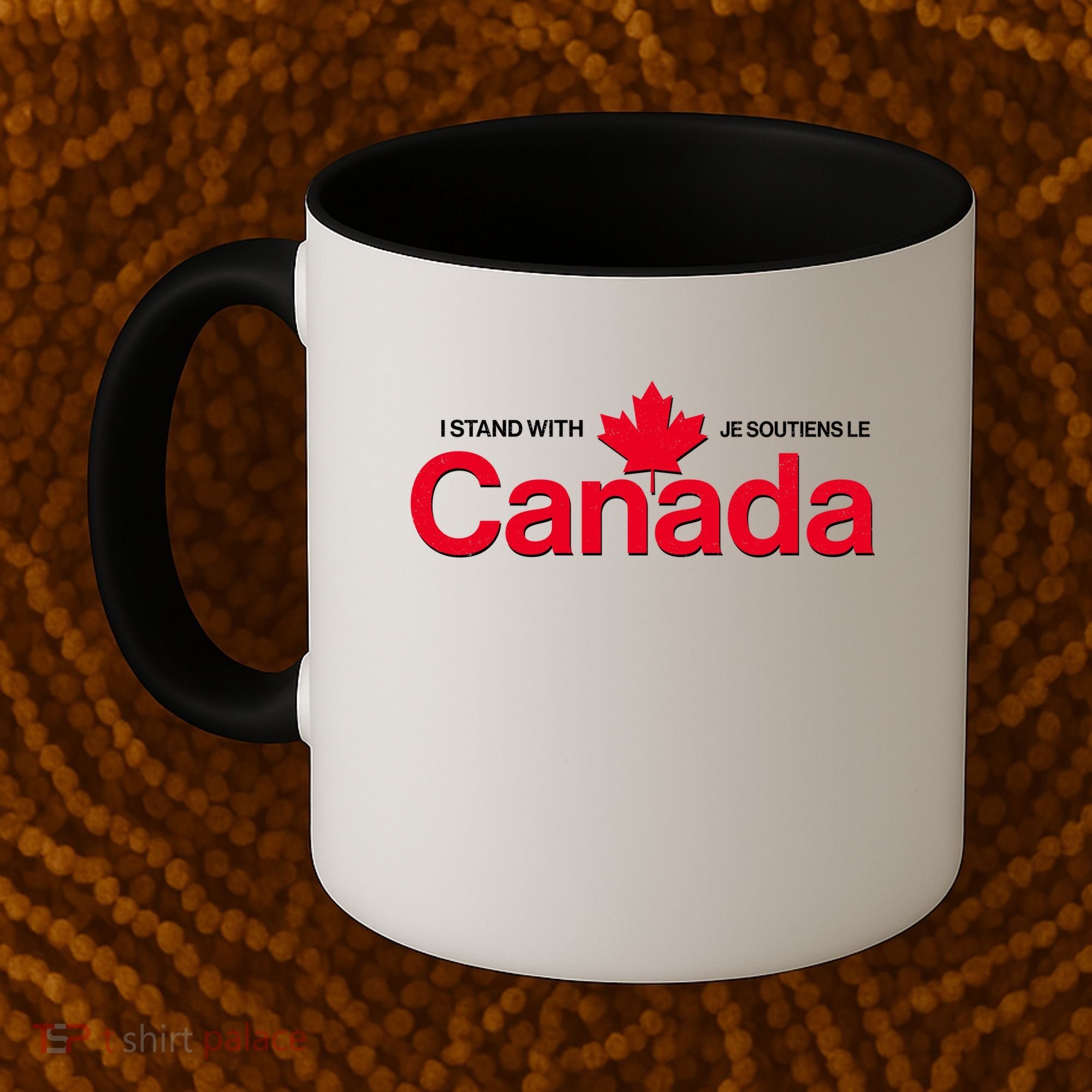 I Stand With Je Soutiens Le Canada English French Coffee Mug