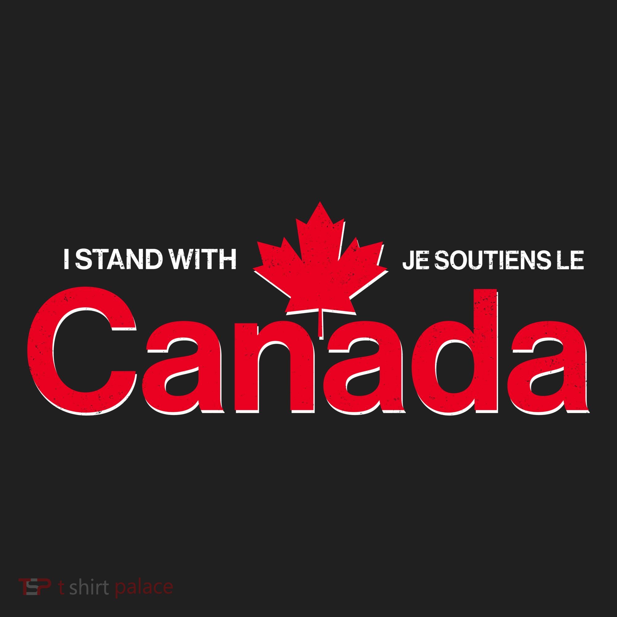 I Stand With Je Soutiens Le Canada English French Beanie