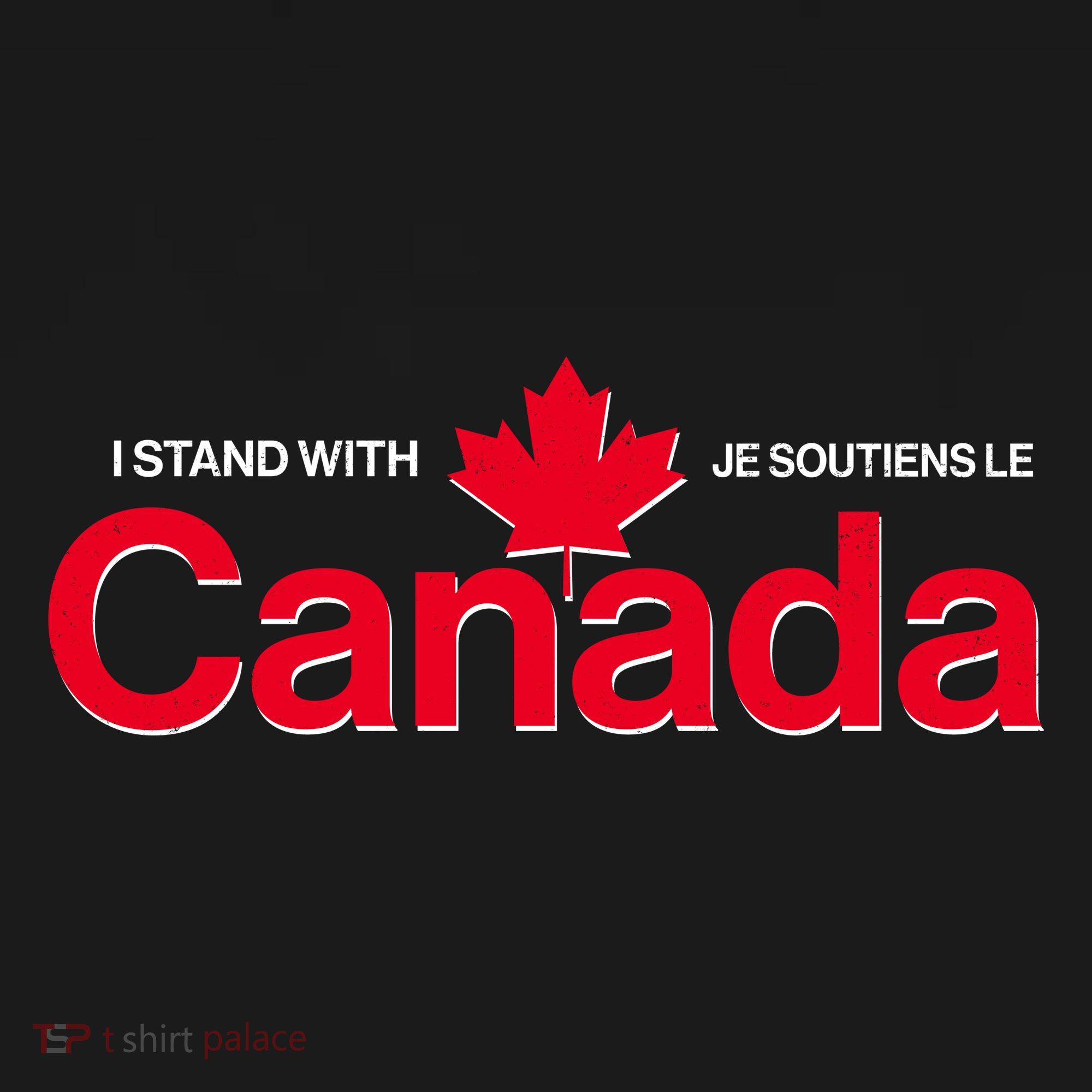 I Stand With Je Soutiens Le Canada English French Women's Tank Top