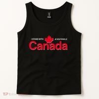 I Stand With Je Soutiens Le Canada English French Tank Top thumb 2