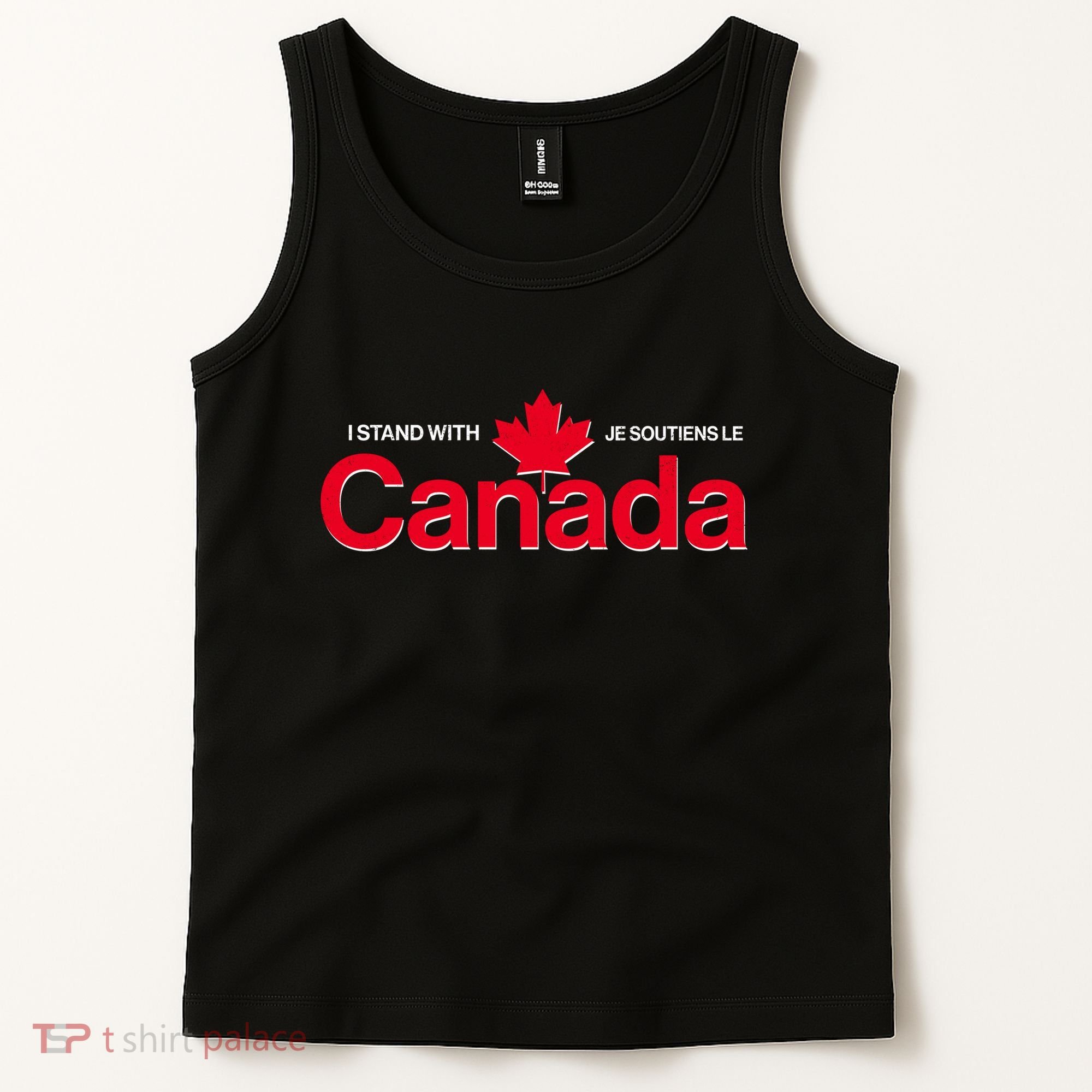 I Stand With Je Soutiens Le Canada English French Tank Top