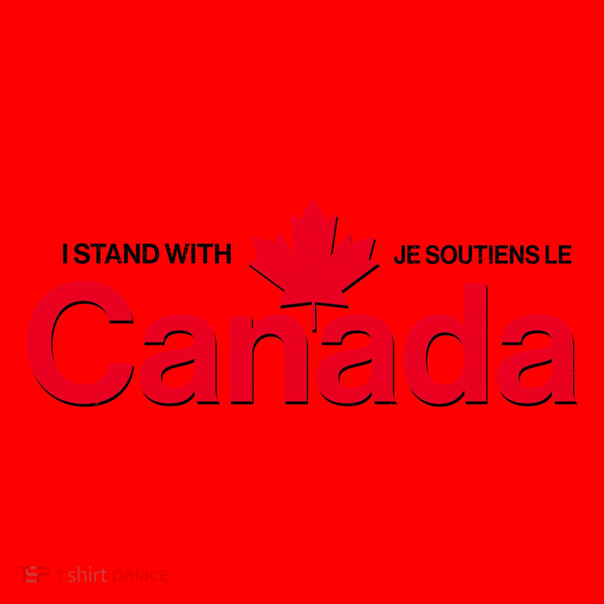 I Stand With Je Soutiens Le Canada English French Santa Hat