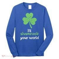 I'll Shamrock Your World Saint St Patrick's Paddys Day Gift Long Sleeve Shirt thumb 0