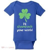 I'll Shamrock Your World Saint St Patrick's Paddys Day Gift Baby Bodysuit thumb 0