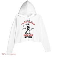 IVe Seen Your Swing I Know Your Swing Trump Golf Crop Fleece Hoodie thumb 0
