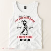 IVe Seen Your Swing I Know Your Swing Trump Golf Tank Top thumb 2